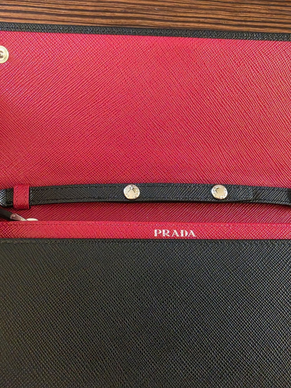 Prada Black Saffiano Chain Wallet Crossbody - Picture 13 of 13